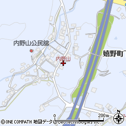 内野山周辺の地図