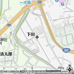 大分県臼杵市下田周辺の地図