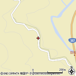 大分県日田市上津江町川原729周辺の地図