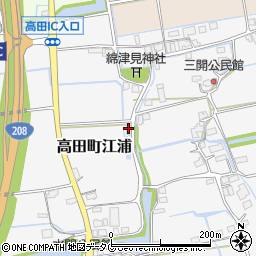 福岡県みやま市高田町江浦1331周辺の地図
