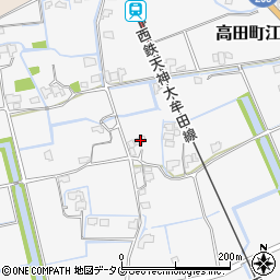 福岡県みやま市高田町江浦840周辺の地図