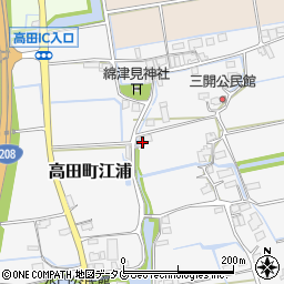福岡県みやま市高田町江浦1266周辺の地図
