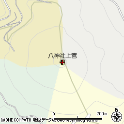八神社上宮周辺の地図
