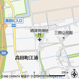 福岡県みやま市高田町江浦1323周辺の地図
