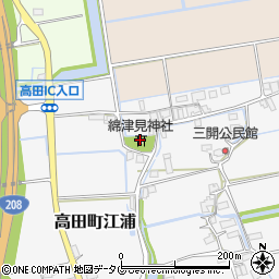綿津見神社周辺の地図