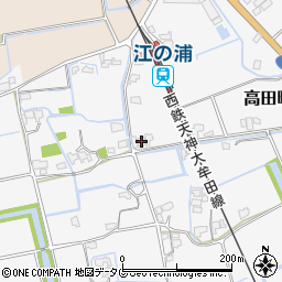 福岡県みやま市高田町江浦873周辺の地図