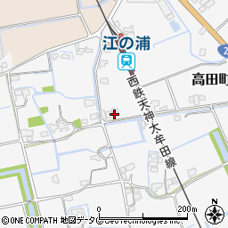 福岡県みやま市高田町江浦872周辺の地図
