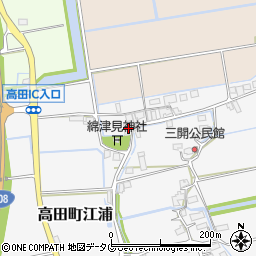福岡県みやま市高田町江浦1303周辺の地図