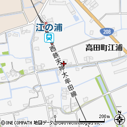 福岡県みやま市高田町江浦628周辺の地図