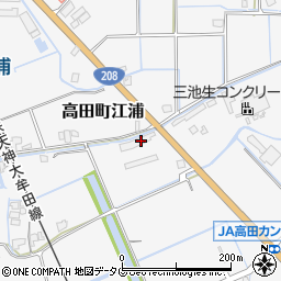 福岡県みやま市高田町江浦605周辺の地図