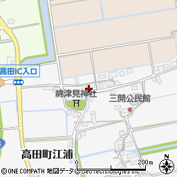 福岡県みやま市高田町江浦1302周辺の地図