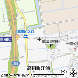 福岡県みやま市高田町江浦1322周辺の地図