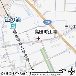 福岡県みやま市高田町江浦637周辺の地図