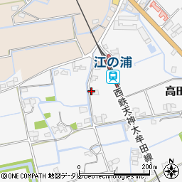 福岡県みやま市高田町江浦877周辺の地図