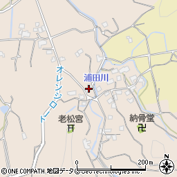 福岡県みやま市高田町田浦727周辺の地図