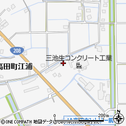 福岡県みやま市高田町江浦408周辺の地図