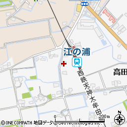 福岡県みやま市高田町江浦883周辺の地図
