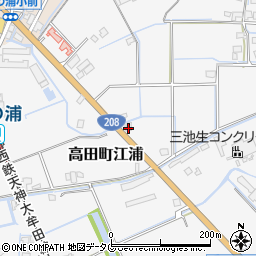 福岡県みやま市高田町江浦645周辺の地図