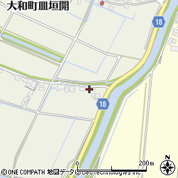 福岡県柳川市大和町皿垣開1747周辺の地図