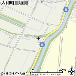 福岡県柳川市大和町皿垣開1746周辺の地図