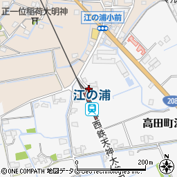 福岡県みやま市周辺の地図