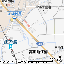 福岡県みやま市高田町江浦590周辺の地図
