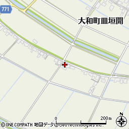 福岡県柳川市大和町皿垣開1791周辺の地図