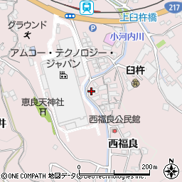 大分県臼杵市西福良1606周辺の地図