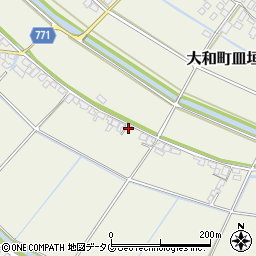 福岡県柳川市大和町皿垣開1805周辺の地図