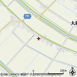 福岡県柳川市大和町皿垣開1821周辺の地図