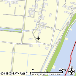 福岡県柳川市大和町中島2288周辺の地図