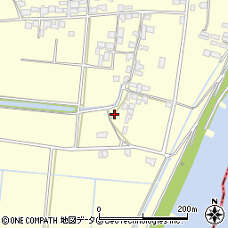 福岡県柳川市大和町中島2293周辺の地図