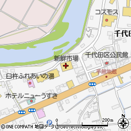新鮮市場臼杵店周辺の地図