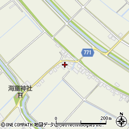 福岡県柳川市大和町皿垣開1997周辺の地図