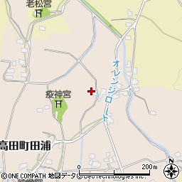 福岡県みやま市高田町田浦800周辺の地図