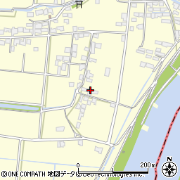 福岡県柳川市大和町中島2304周辺の地図