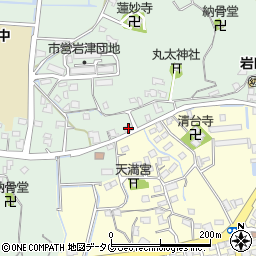 福岡県みやま市高田町岩津890周辺の地図