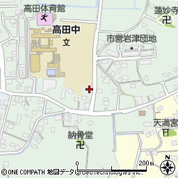 福岡県みやま市高田町岩津303周辺の地図
