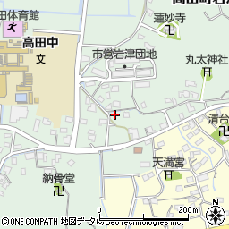 福岡県みやま市高田町岩津884周辺の地図