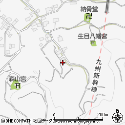 福岡県みやま市高田町田尻1028周辺の地図