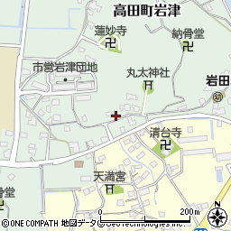 福岡県みやま市高田町岩津836周辺の地図