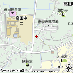 福岡県みやま市高田町岩津862周辺の地図