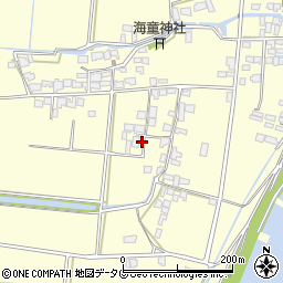 福岡県柳川市大和町中島2524周辺の地図