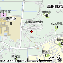 福岡県みやま市高田町岩津850周辺の地図