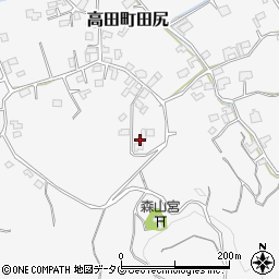 福岡県みやま市高田町田尻806周辺の地図