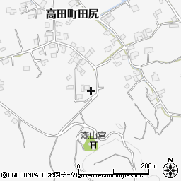 福岡県みやま市高田町田尻810周辺の地図