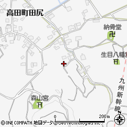 福岡県みやま市高田町田尻988周辺の地図