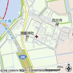 福岡県みやま市高田町徳島582周辺の地図