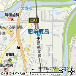 肥前鹿島駅周辺の地図