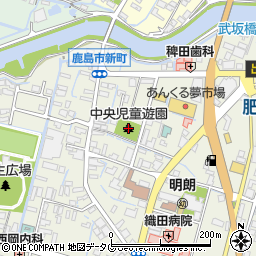 中央児童遊園周辺の地図